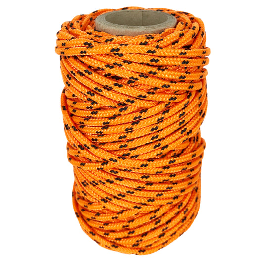 Corda in poliestere, arancione e nera, ø3 mm × 25 m.