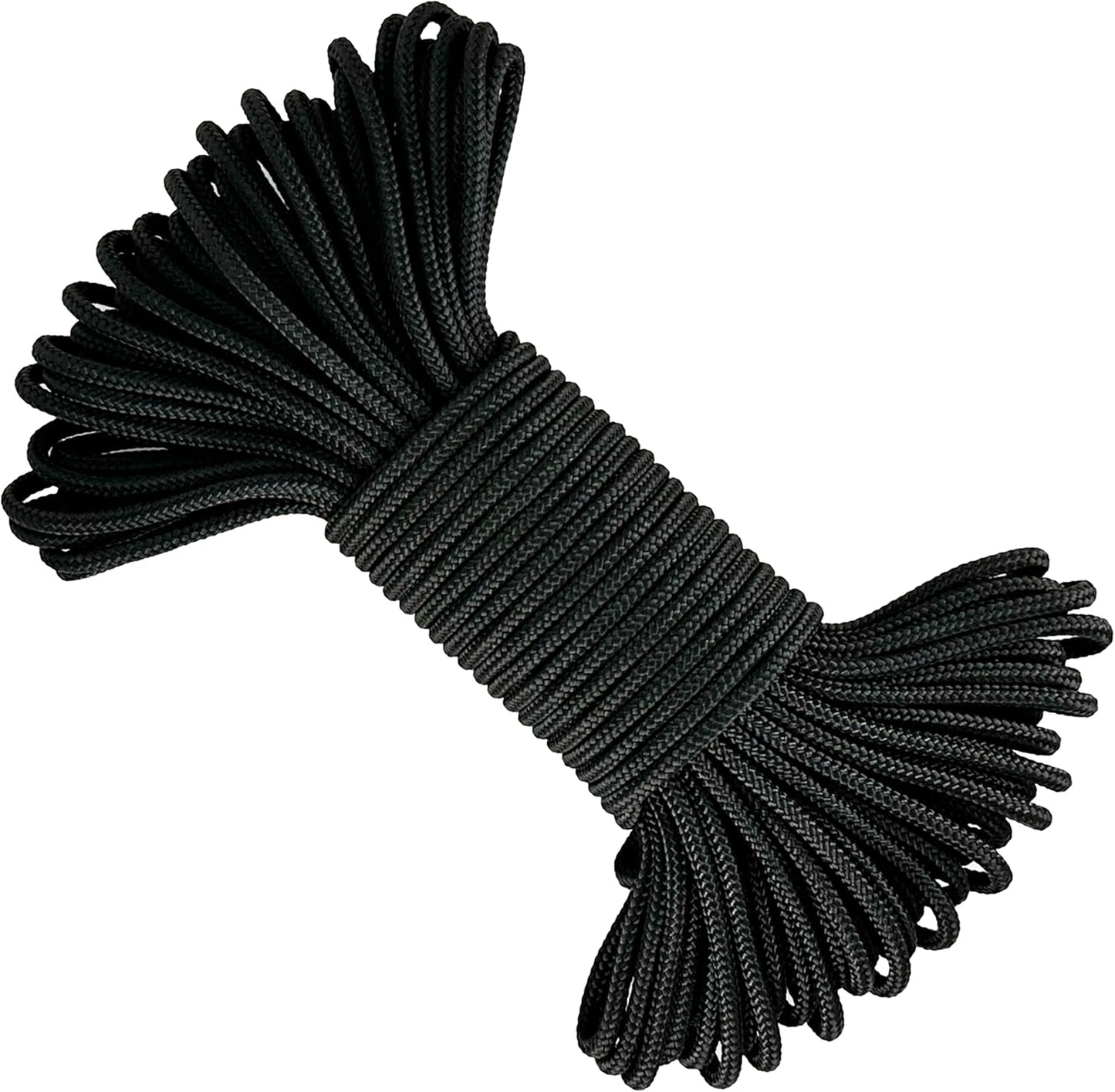 Polyesterseil, schwarz, ø4 mm × 25 m.