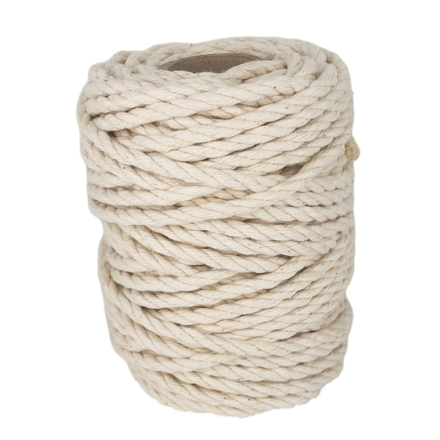 Cordón de algodón natural, color natural, ø4 mm × 25 m.