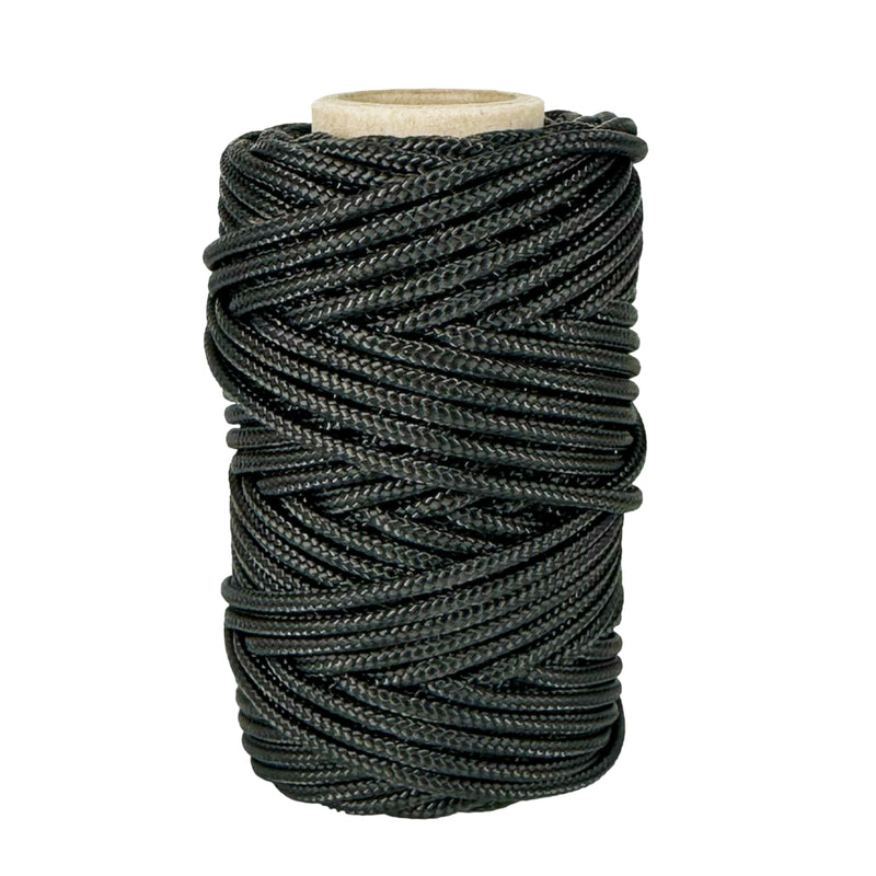 Corde en polyester, noire, ø3 mm × 25 m.