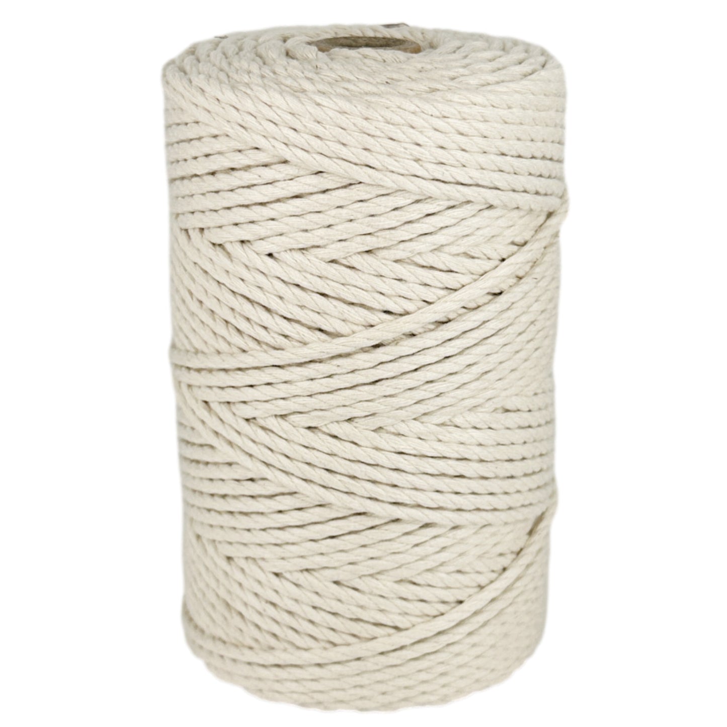 Cuerda de algodón, color natural, ø3 mm × 130 m.