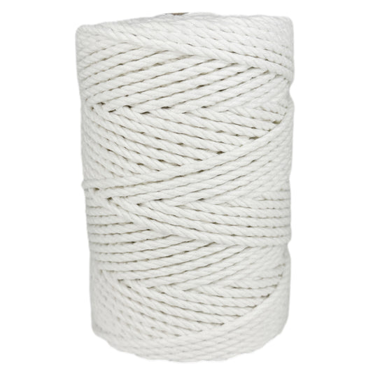 Corda in cotone, bianca, ø4 mm × 100 m.