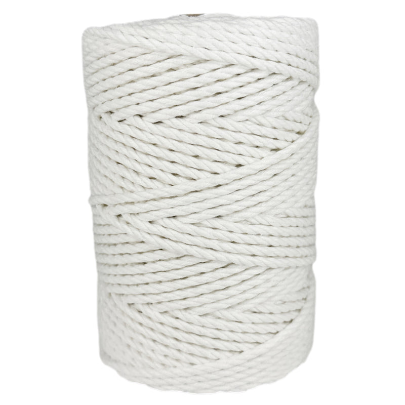 Corde en coton, blanche, ø4 mm × 100 m.