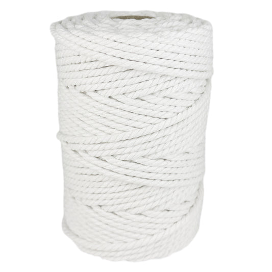 Corda in cotone, bianca, 5 mm × 75 m.