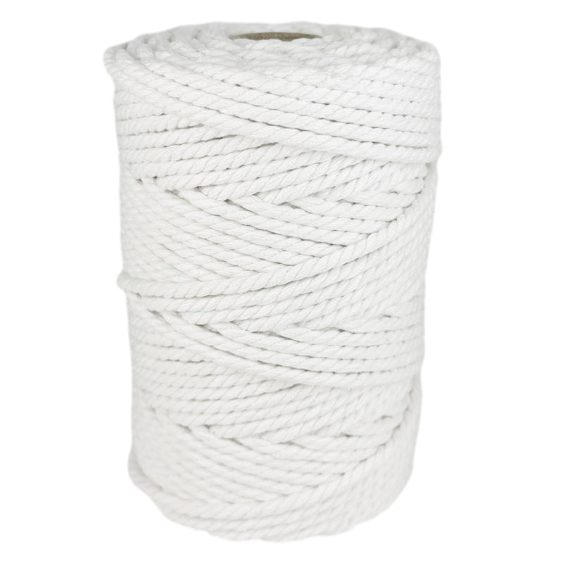Corde en coton, blanche, 5 mm × 75 m.