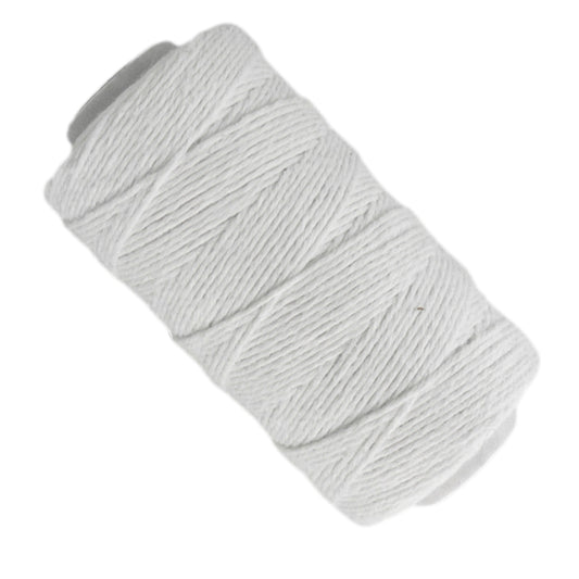 Filo di cotone su rocchetto, bianco, 2 mm × 100 m.