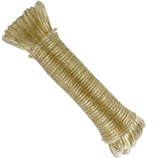 Cavo d'acciaio rivestito in PVC, dorato, ø3,5 mm × 20 m.