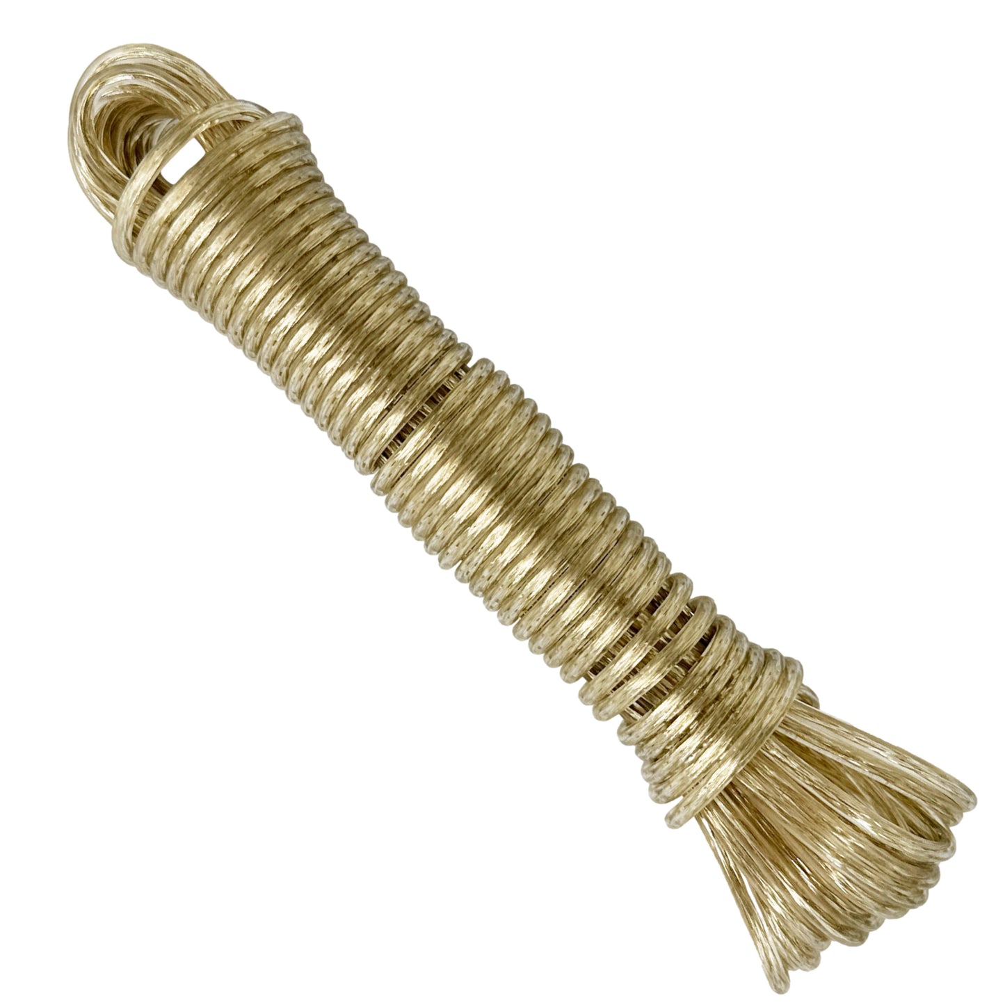 Wire rope, PVC coated, Gold, ø3.5MM * 10M.
