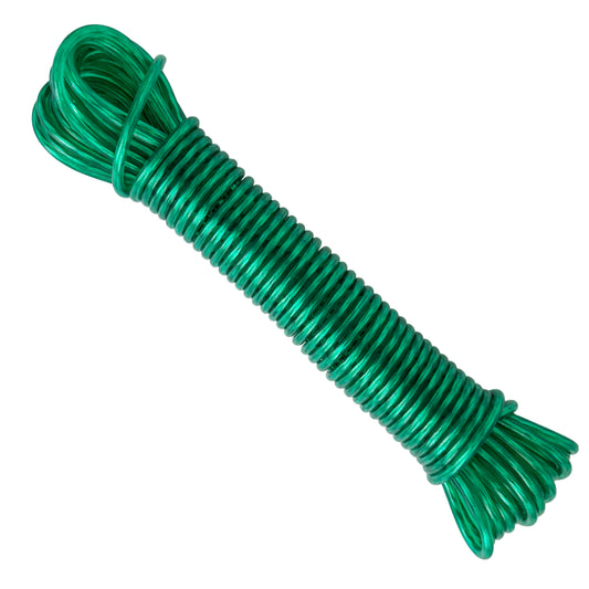 Cavo d'acciaio rivestito in PVC, verde, ø3,5 mm × 10 m.