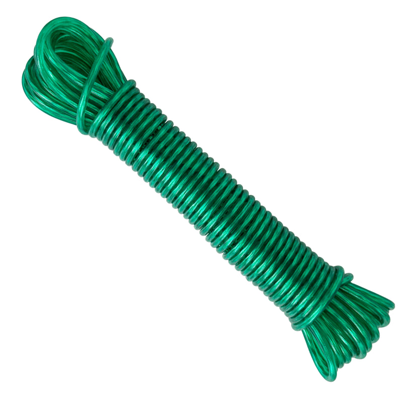 Cavo d'acciaio rivestito in PVC, verde, ø3,5 mm × 10 m.