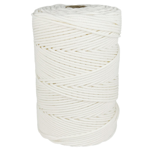 Corda per binario in plastica, bianca, 3 mm × 200 m.