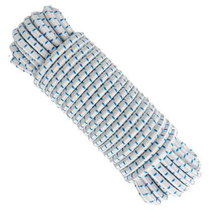 Corde élastique, blanche et bleue, ø6 mm × 10 m.