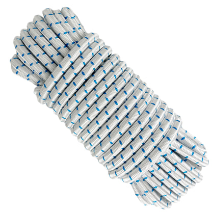 Elastic Rope, White with Blue, ø8MM * 10M.