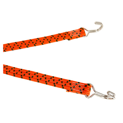 Cinghia elastica con ganci in acciaio, arancione.
