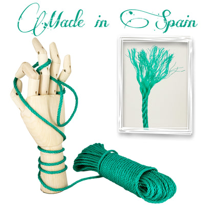 Cuerda de cordón de plástico verde, ø5 mm × 25 m.