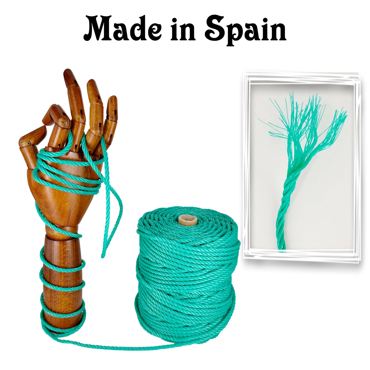 Corda in plastica, verde, ø5 mm × 100 m.