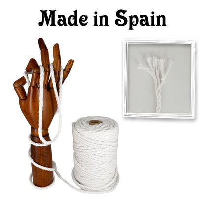 Cord rope, cotton, White, Ø6MM * 45M.