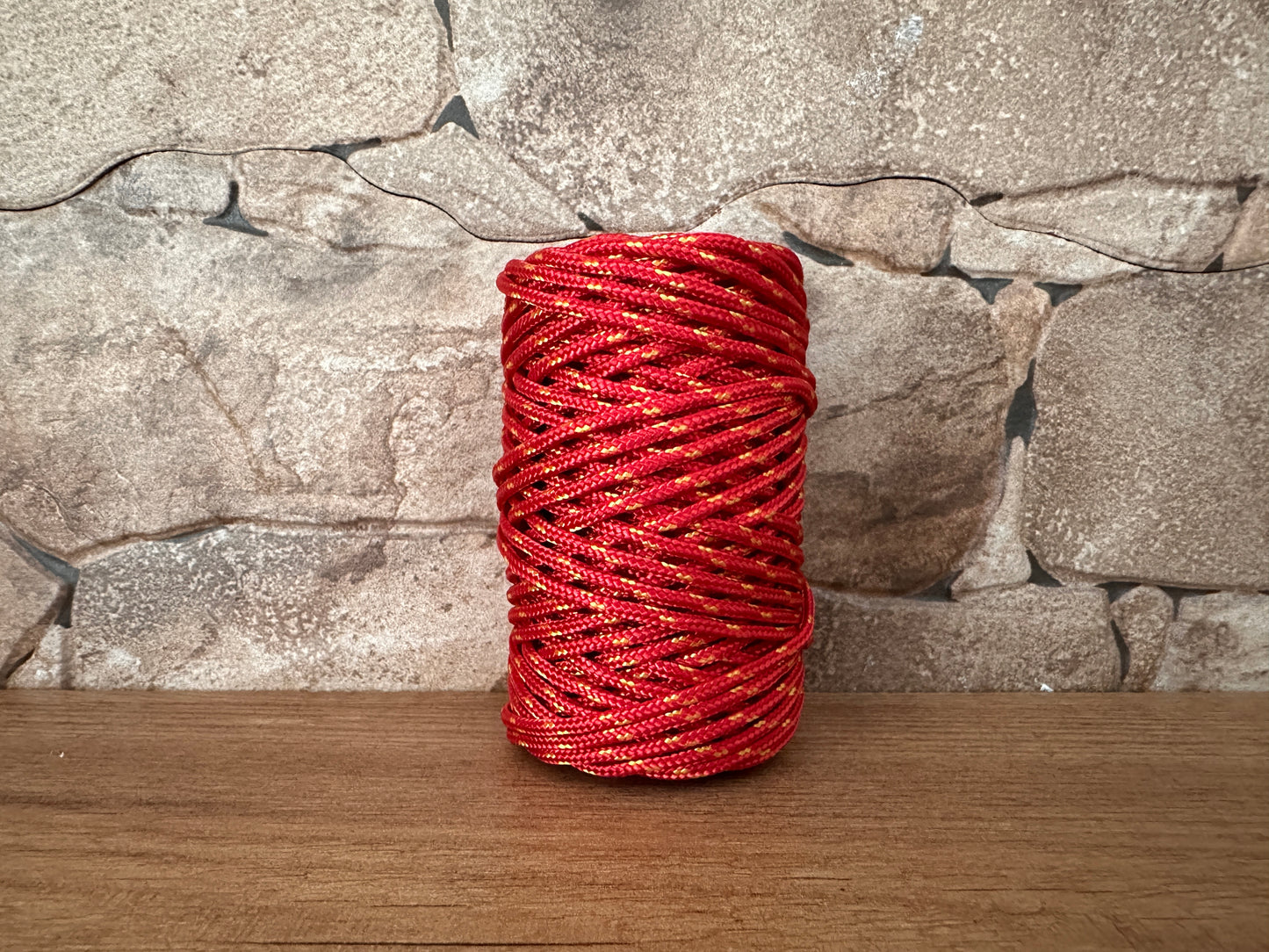 Polyesterseil, rot-gelb, ø3 mm × 25 m.