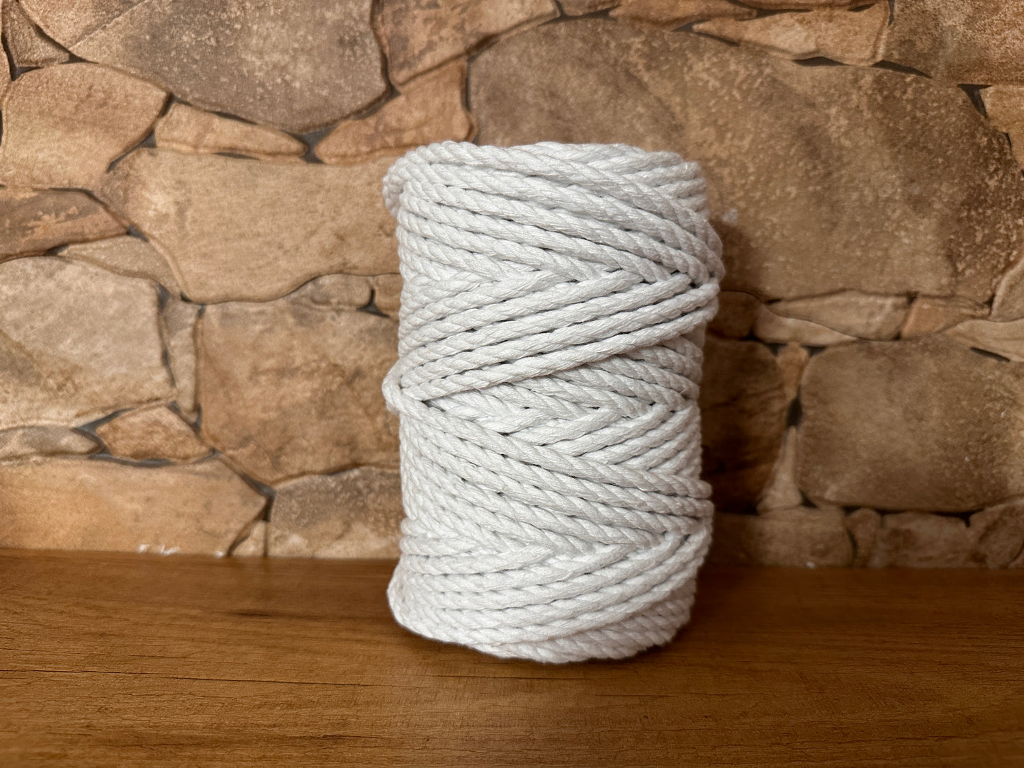 Cord rope, cotton, White, Ø6MM * 45M.