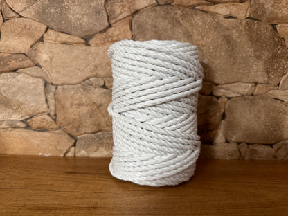 Cord rope, cotton, White, Ø6MM * 45M.