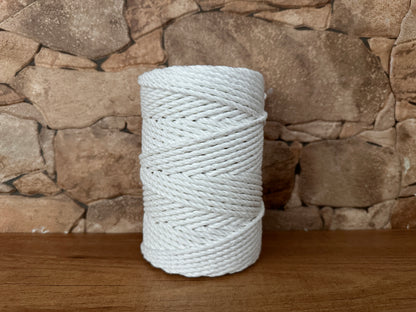Cord Rope, Cotton, White, ø4MM * 100M.