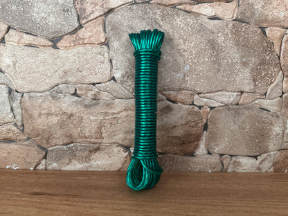 Cavo d'acciaio rivestito in PVC, verde, ø3,5 mm × 10 m.