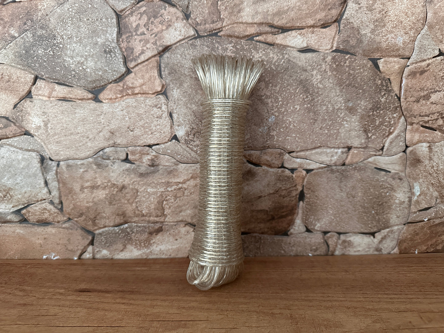 Cavo d'acciaio rivestito in PVC, dorato, ø3,5 mm × 20 m.